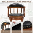 thumbnail image 6 of AULIFE Bar Stools Mid-Back Modern Swivel Barstools,Kitchen Counter Genuine Leather Upholstered Island Barstool with Footrest for Home Kitchen Dining Room, 6 of 6