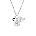 thumbnail image 2 of Delight Jewelry Silvertone Black Number - 9 Let Things Go Fall Zoey Charm Necklace, 28", 2 of 4