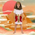 thumbnail image 2 of SJLDQY Carnival Toddler Boys Egyptian Prince Dress Up Retro Robe With Headwear Outfits Party Stage Performance Clothes Set, 2 of 3