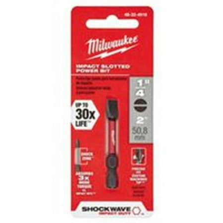UPC: 0045242302581 | Milwaukee-48-32-4918 SHOCKWAVE 2 in. Impact Slotted 1/4 in. Power Bit