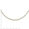 thumbnail image 6 of Diamond2Deal 14k Two-Tone Gold Diamond-Cut Beaded Chain Necklace for Women 18", 6 of 7