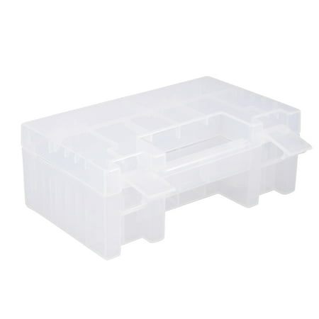 Image of Uxcell Plastic Storage Battery Box Case for AAA/AA Batteries Transparent