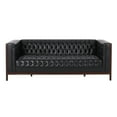 thumbnail image 6 of Noble House Tamarisk Sofa, Midnight Black and Espresso Faux Leather, 6 of 12