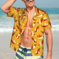 thumbnail image 7 of Fuzoiu Hot Chilli Print Hawaiian Shirt for Men, Summer Beach Casual Short Sleeve Button Down Shirts, Men’s Beach Summer Shirts with Pocket,Medium, 7 of 7