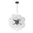 thumbnail image 1 of Dainolite Comet 6-Light 240W Contemporary Glass Pendant in Clear/Matte Black, 1 of 1