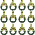 thumbnail image 1 of 12 coronas navideñas para gabinetes de cocina con cinta, mini coronas navideñas, pequeñas coronas de cocina con bayas y lazos, coronas verdes para ventanas y puertas, 1 of 4