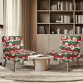 thumbnail image 4 of HELLHERO Santa Claus Smooth Armless Accent Chair Protector with Stretch Elastic Bottom, Dustproof Armless Accent Chair Cover, 4 of 8