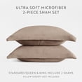 thumbnail image 3 of Comfort Canopy 2-Pack Pillow Shams Set - Ultra Soft & Breathable, Standard/Queen, Taupe, 3 of 11