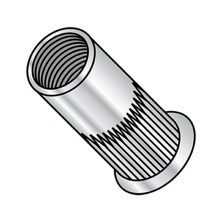 

5/16-18-.150 Small Head Ribbed Threaded Insert Rivet Nut Aluminum Cleaned and Polished (Pack Qty 1 000) BC-LA-31150S