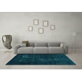thumbnail image 3 of Ahgly Company Machine Washable Indoor Rectangle Persian Turquoise Blue Bohemian Area Rugs, 8' x 10', 3 of 4