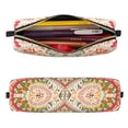 thumbnail image 2 of Disketp Indian Paisley 1 Estuche de Lápices de Cuero con Cierre, Estuche Compacto para Papelería, Bolígrafos y Accesorios Pequeños, 2 of 7