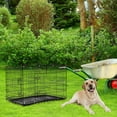 thumbnail image 7 of Dog Crate, Wire Kennel with Divider Panel, Metal Cages with Double Door, Leak-Proof Pan Tray, Folding Portable Pet Dog Cage for Indoor Outdoor Travel (Black, 48"), 7 of 7