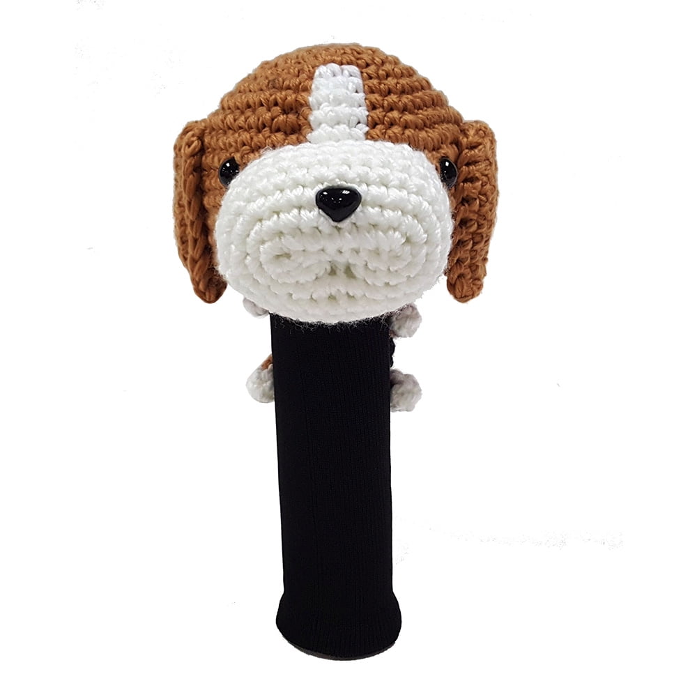 StitchHead Hand Stitched Yarn Animal Driver/Wood Head Cover (Beagle)