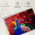 thumbnail image 6 of Elephant Stock Blue Peacock Wall Art - Horizontal Canvas Wall Art - Living Room Wall Decor - Animal Canvas - Red And Orange Decor - 30" x 20", 6 of 8