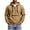 Khaki cllios sweatshirts for men, variant on cllios Half Zip Hoodies for Men with Zippered Front Pocket Drawstring Long Sleeve Casual Hooded Pullover Sweatshirts