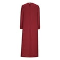thumbnail image 4 of Gspmoly Robe d'Été, Mode Femme Uni Grande Taille Manches Longues Poches Robe Bandeau pour Dames Longue Robe Robes Formelles pour Femmes Offres Prime, 4 of 5