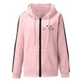 thumbnail image 4 of Vedolay Womens Sweatshirts Fashion Plus Size Casual Loose Hooded Long-Sleeved Sweater Solid Color Top Jackets for Women Pink,L, 4 of 5