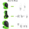 thumbnail image 3 of Rodilleras para niños, juego de rodilleras para niños, 6 piezas, rodilleras, coderas para niños, muñequeras, juego de equipo de protección para monopatín, scooter, bicicleta JFHHH pequeña, 3 of 4