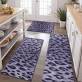 thumbnail image 2 of Leopard Pattern Purple Kitchen Rugs Sets Of 3,Kitchen Runner Rugs Non Skid Washable,Decorative Kitchen Floor Mats for Kitchen,Sink,Laundry,17"x30"+ 17"x47" + 17"x59", 2 of 6