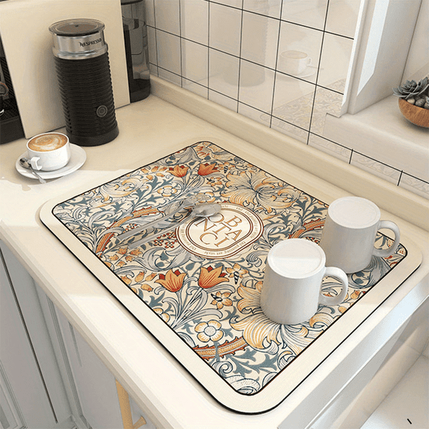 Floral dish drying mat new arrivals