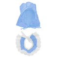 thumbnail image 1 of Pet Adorable Lace Bib Scarf Breathable Dot Hat Little Pig Pet Decoration AccessoriesBlue Dot M, 1 of 2