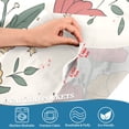 thumbnail image 3 of Yayeee Kitchen Curtains Tier Pair Light Filtering 27"x24" Rod Pocket Short Cafe Window Panel, Beige Cute Flower, 3 of 7