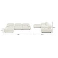 thumbnail image 7 of Marcel 109.5" Bubble Modular Modern 4-Piece Reversible Sectional Sofa, Ivory White Boucle, 7 of 7