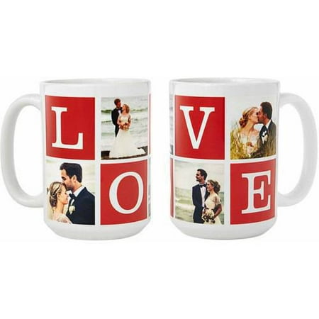 Personalized Love Photo Collage 15 oz Coffee Mug