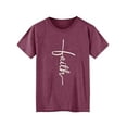thumbnail image 3 of XCHQRTI Womens Plus Size Graphic Tees Faith T-Shirts Christian Tshirt Casual Short Sleeve Tops, 3 of 9