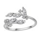 thumbnail image 2 of Anillos para mujer, regalos para mujer, anillo de apertura móvil con forma de hoja de diamante de moda para mujer, 2 of 4