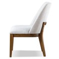 thumbnail image 4 of Furniture of America Dami Transitional Upholstered Dining Chairs, White (Set of 2), 4 of 13