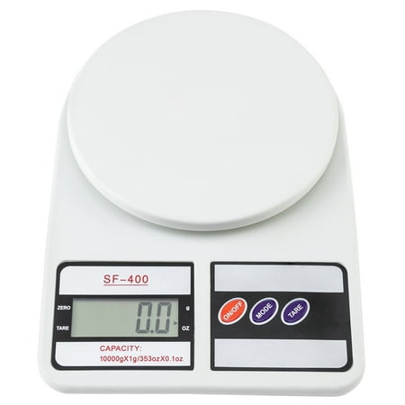 

QCEMAIRPD 10KG / 1g Kitchen Mail LCD Digital Scale White SF-400