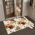 thumbnail image 2 of Entryway Rug 2'x3', Vintage Pumpkins Fall Kitchen Runner Rugs Non-Slip Carpet Mats, Sunflower Chic Floral Thanksgiving Bedside Rugs Runners Washable Floor Carpet for Bathroom Laundry Room, 2 of 8