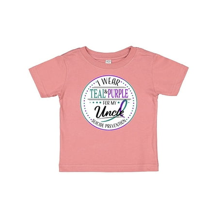 

Inktastic Suicide Prevention- I Wear Teal and Purple for My Uncle Gift Baby Boy or Baby Girl T-Shirt
