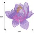 thumbnail image 2 of KAIYANG Apliques florales bordados para prendas de vestir, suministros de costura para bricolaje (amarillo) Violeta claro, 2 of 5