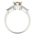 thumbnail image 4 of Three-Stone Engagement Ring for Women - 2.5ct Yellow Moissanite in 18K White Gold Promise Ring, 4 of 6