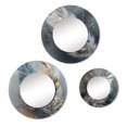 thumbnail image 2 of Designart "Peather Wanderlust Gold III" Miroir Rond à Plumes Glam Lot de 3 - Miroir Mural Rond pour Bureau, 2 of 5