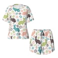 thumbnail image 5 of "Wukai Easter Rabbit Women's Pajama Set - Short-Sleeve Top and Shorts with Elastic Waistband and Pockets for Loungewear, Yoga, and Casual Wear-Medium, 5 of 8