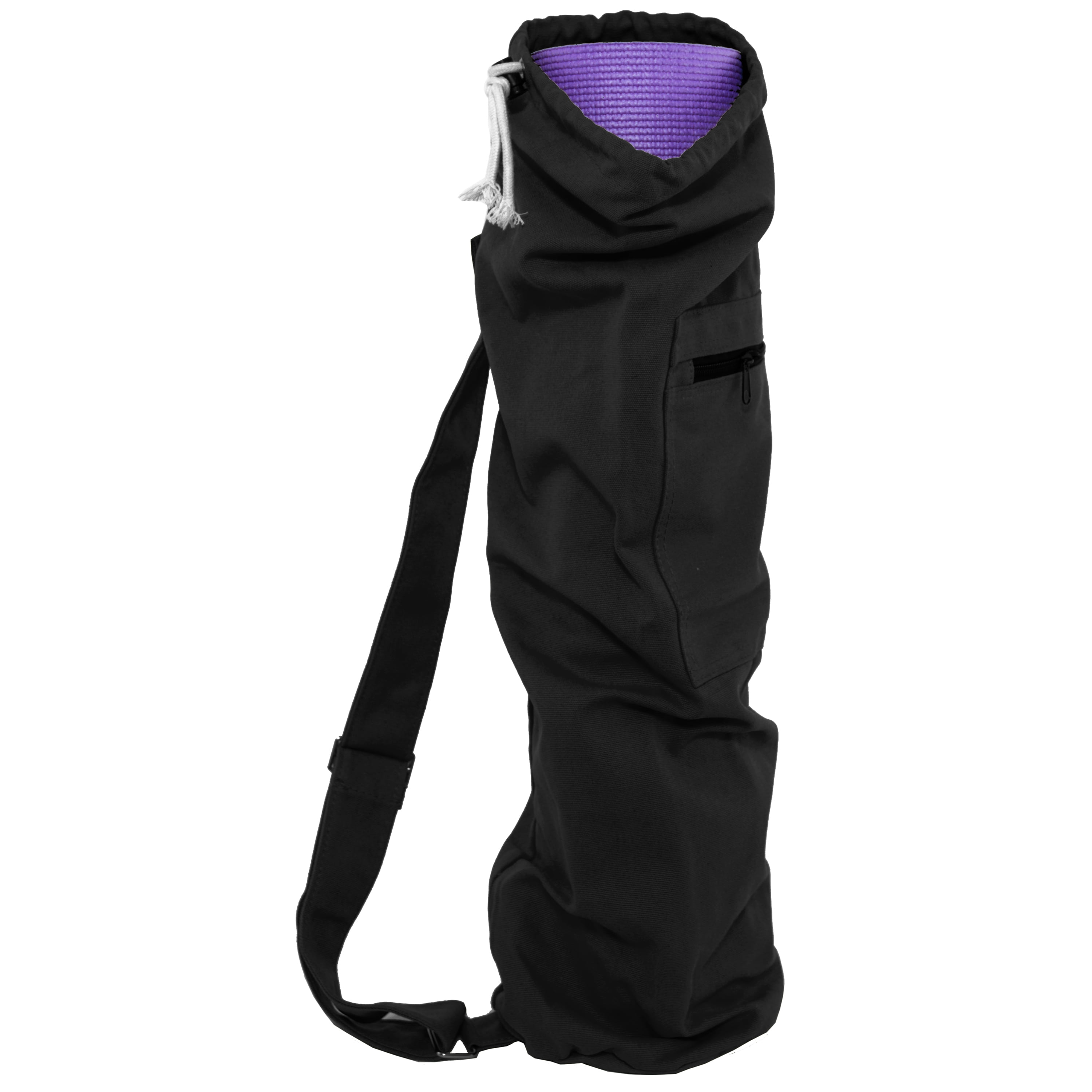 28" Nylon & Mesh Yoga Mat Bag Body Glove Adjustable Padded Strap Pink & Black 