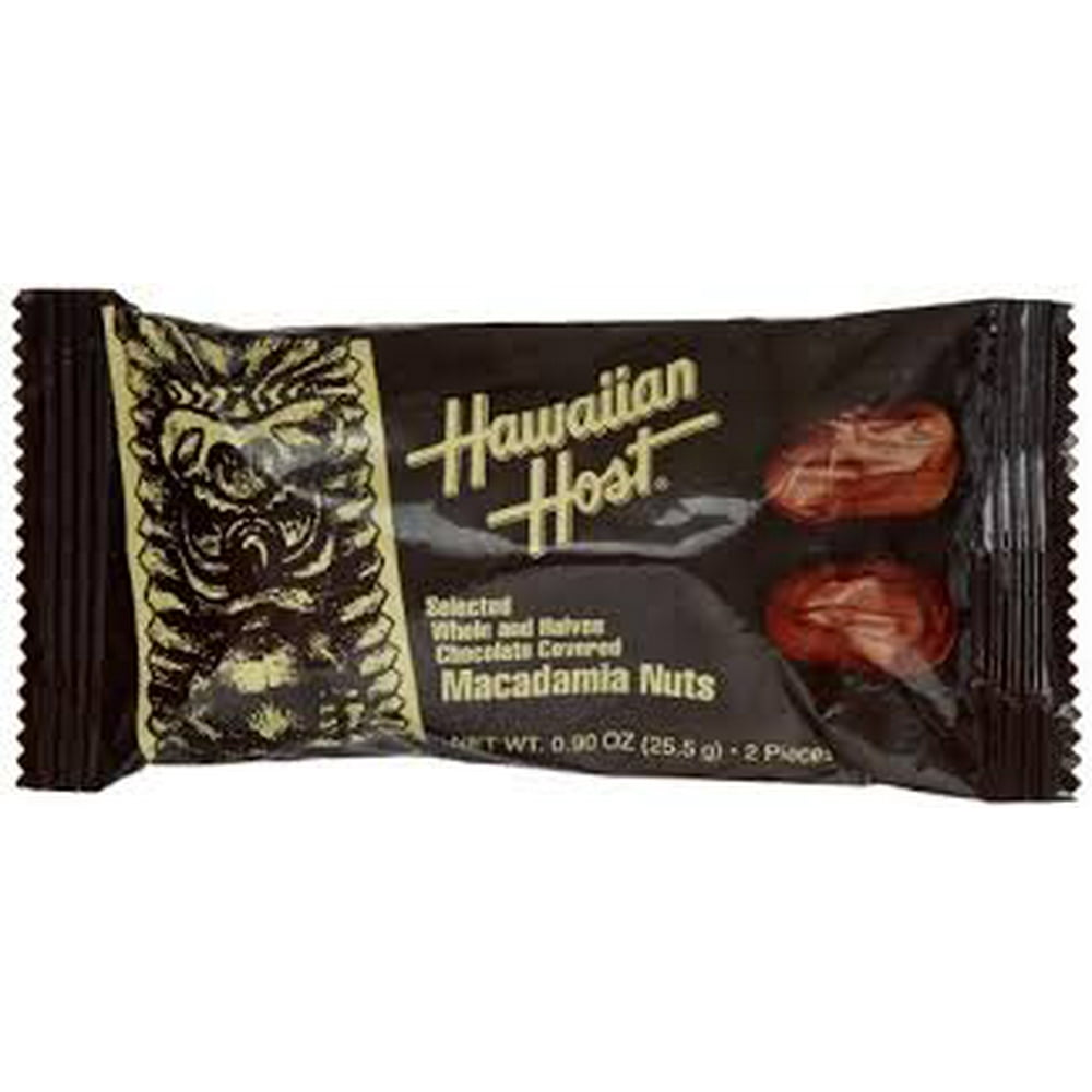 Hawaiian Host Chocolate Covered Whole & Halves Macadamia Nuts, 0.9 Oz