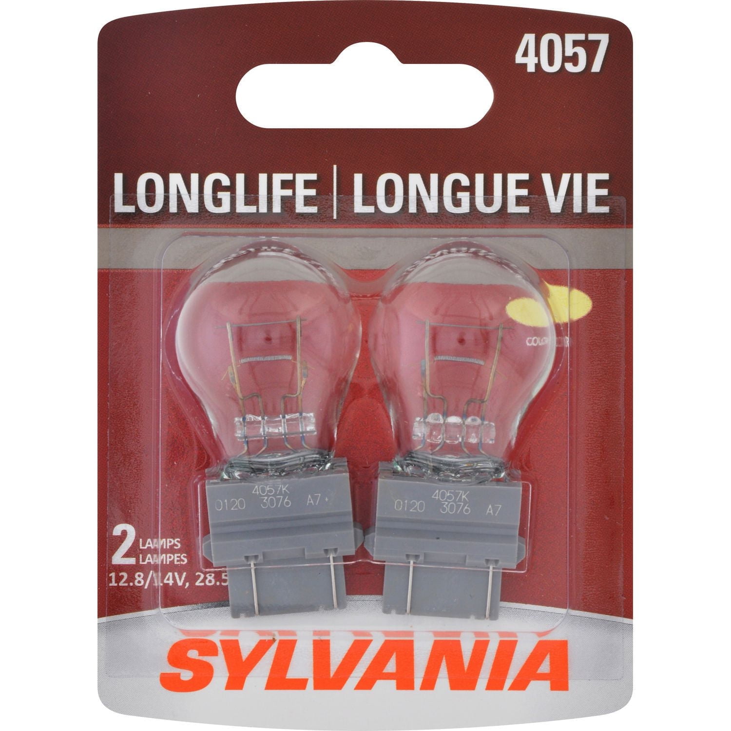 SYLVANIA 4057 Long Life Mini Bulbs, Pack of 2, 12.8V