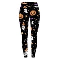 thumbnail image 4 of Sixuan Halloween Leggings for Women, Dress Womens Fall Fashion 2024, Women Soft Pumpkin Head Stripes Print Legging Slim Yoga Fitness Running, 4 of 4