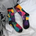 thumbnail image 5 of Cauagu Vibrant Abstract Flow Print Crew Socks for Women and Men,Adult Athletic Running Socks 1-Pair Sports Socks Work Gear Socks with Moisture Wicking, 5 of 6