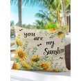 thumbnail image 4 of Outdoor Pillows Waterproof, Summer Sunflower Throw Pillows with Inserts Included, Vintage Floral Botanical Bee Farmhouse Indoor Outdoor Decorative Lumbar Pillow for Bed/Couch/Patio 16"x16", 1Pcs, 4 of 8