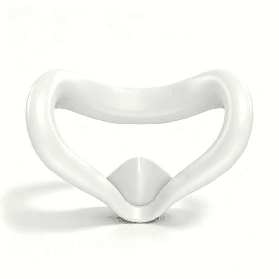 For VR Silicone Facial Cushion with Light Blocking Nose Pad Sweatproof Replacement Face Cover Gaming Accessories White Compatible with Meta Quest 3S