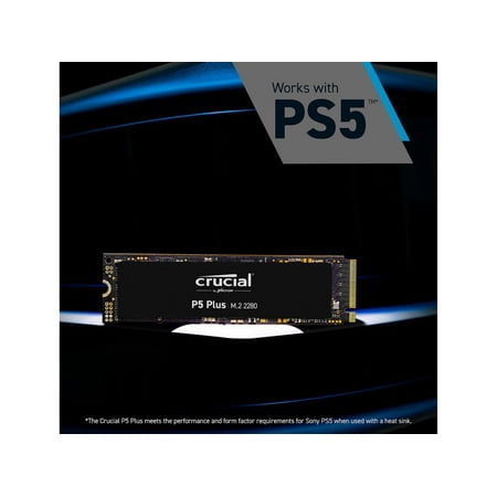 Crucial - P5 Plus 2TB 3D NAND Internal PCIe Gen 4 x4 NVMe Solid State Drive M.2
