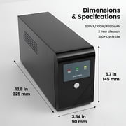 UPS 500VA/300W 120V Backup Power Supply, 3 Sockets, Backup Battery with Surge Protection, Only Suitable for Desktop computer