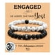thumbnail image 3 of Pulsera de regalo para pareja, pulsera de acero inoxidable con letras de amor, pulsera de anillo de acero turquesa blanco esmerilado negro, traje, 3 of 6