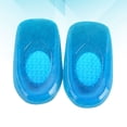 thumbnail image 3 of Plantillas de gel elásticas para el talón, almohadillas amortiguadoras para aliviar el dolor de talón, para mujeres y hombres (azul oscuro, tallas 36-40), 3 of 7