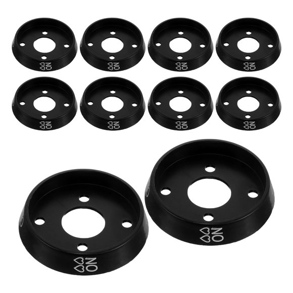 BESTYASH 10Ud Base Para Perilla De De Gas Plástico Negro Con Instalación Fácil
